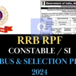 rrb rpf constable si syllabus & selection process 2024